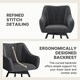 image 5 of Yaheetech Set of 2 Modern Velvet Dining Chairs with Rotating Seat and Backrest | Grey | Dark Grey | One Size