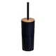 image 3 of Showerdrape Sonata Black & Bamboo Toilet Brush & Holder | Black | 1