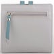 image 2 of Genuine Leather Contrast Flap Purse Wallet Grey | Light Grey