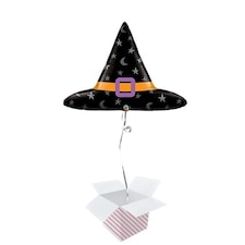 Witch Hat Halloween Helium Foil Giant Qualatex Balloon - Inflated Balloon in a Box