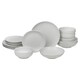 image 5 of Coloured Stone Ceramic Dinnerware Crockery Plates Bowls Dining Set | White | 16 Pcs White | 16