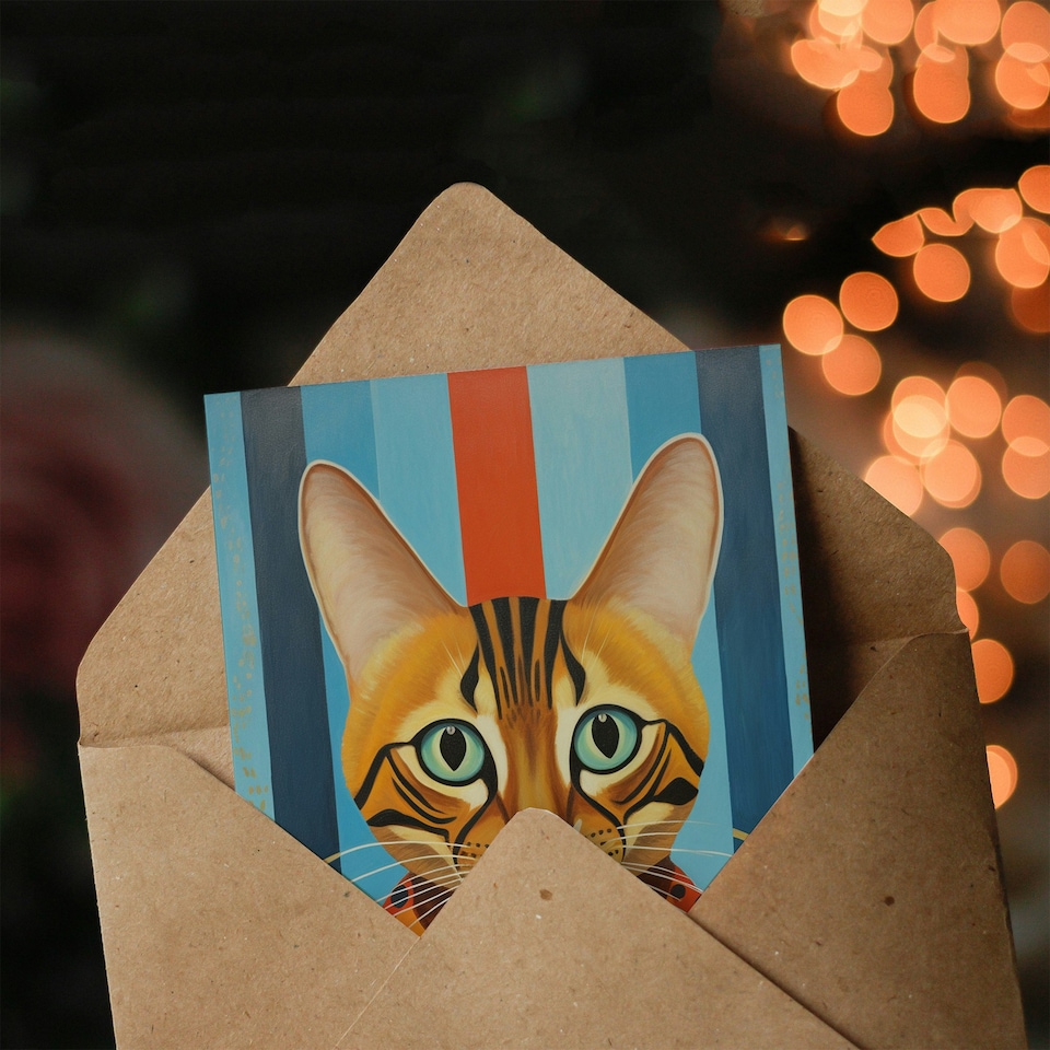 image 1 of Lover Jumper Cat Him Her Birthday Card