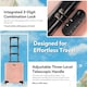 image 3 of Straame 45x35x20cm Rose Gold Cabin Suitcase, 360° Spinner Wheels
