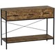 image 7 of Vida Designs Brooklyn 2 Drawer Console Table With Shelf, Dark Wood