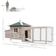 image 7 of PawHut Chicken Coop Hen Poultry House w/ Nesting Box Outdoor Run Patio Wooden