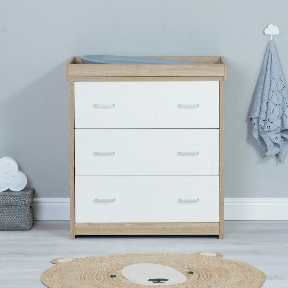 image 1 of Babymore Veni 3 Piece Room Set - Oak White