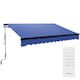 image 1 of Outsunny 3 x 2.5m Electric Awning with LED Light and Remote Controller Blue | Blue | 1