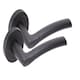 image 3 of Golden Grace 5 Pairs Indiana Style Modern Door Handles Lever Latch on Round Rose in Matt Black Finish with Latches and Ball Bearing Hinges | Black | 5 Pairs