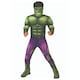 image 2 of The Avengers Childrens/Kids Deluxe Hulk Costume - Green/Purple - XS