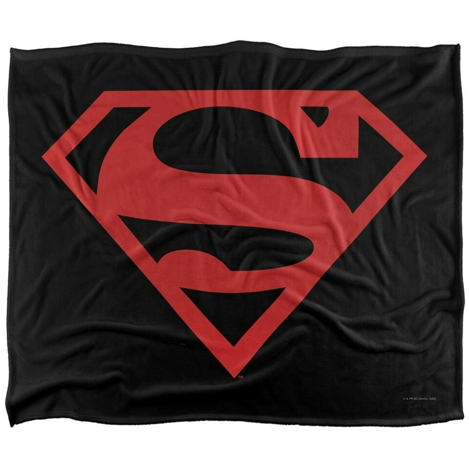 image 1 of Superman Contrast Logo Blanket - Multicoloured - One Size