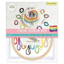Cross Stitch Kit - Person with flag