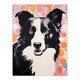 image 3 of Border Collie Dog Abstract Circles Pastels Home Decor Black Framed Wall Art Print A4