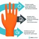 image 3 of Unigloves Orange Pearl Box of 100 Nitrile Gloves