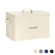 image 1 of Harbour Housewares Cream Vintage Metal Kitchen Bread Bin Kitchen Caddy Kitchen Storage Containers Canister