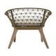 image 5 of Interiors by Premier Rattan Armchair, Airy Single Chair with Grey Cushioning Dining Chair, Wooden Legs Outdoor Chair, Hand-woven