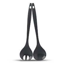 Zeal Melamine 2-Piece Salad Servers Set Black | Dark Grey