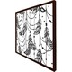 image 3 of Hand drawn bohemian chic style (Picutre Frame) White | M