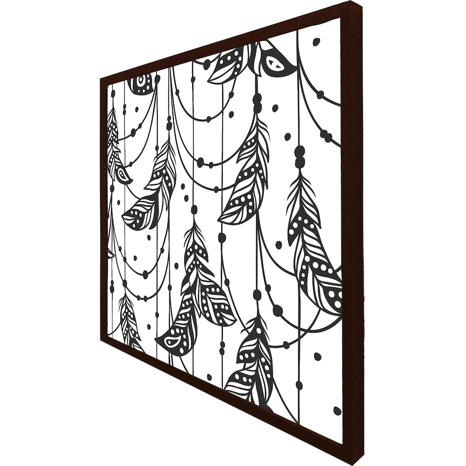 image 1 of Hand drawn bohemian chic style (Picutre Frame) White | M