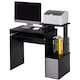 image 1 of HOMCOM Computer Desk with Sliding Keyboard Tray Storage Drawer Shelf Black