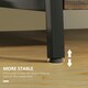 image 5 of HOMCOM 120cm Computer Table with Shelves and Steel Frame, Rustic Brown | Brown | Black | 120W x 60D x 76H cm