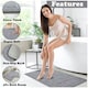 image 5 of VELVETIO Greek Bath Mat & Pedestal Mat Water Absorbent Non Slip Toilet Rugs Blue | Dark Teal