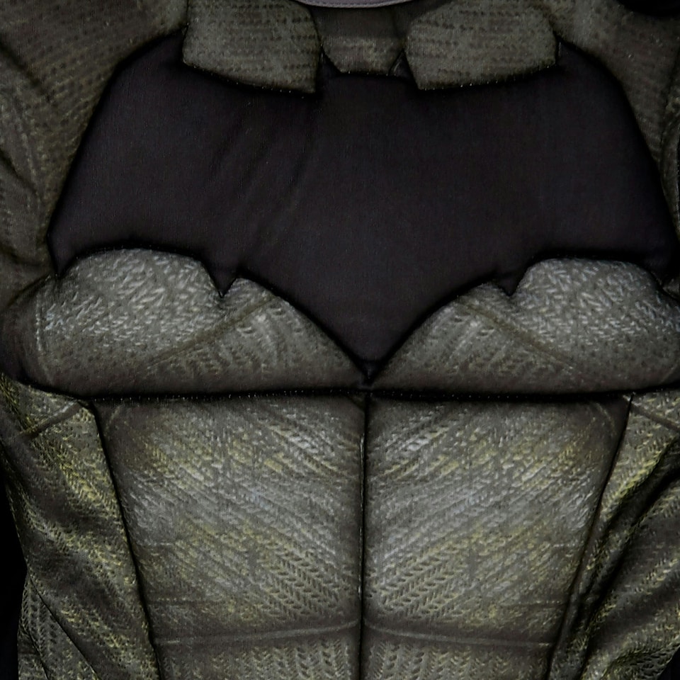 image 1 of Batman Boys Deluxe Costume - Black/Grey/Yellow - S S