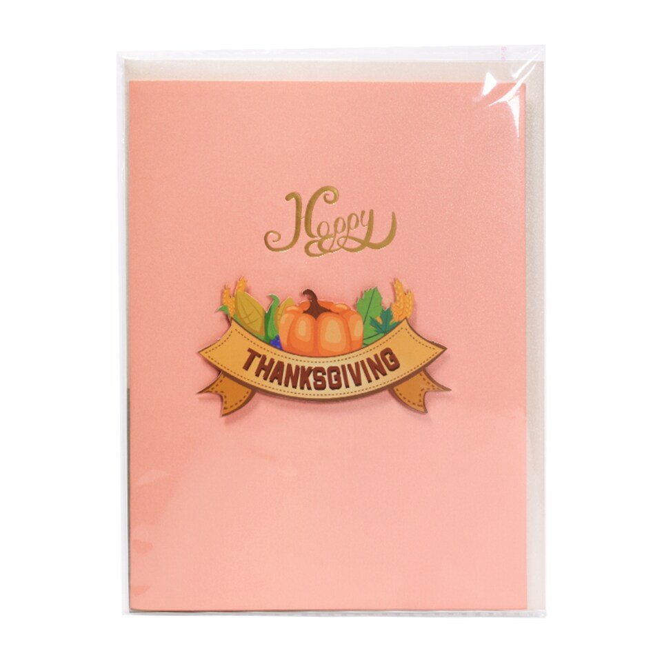 image 1 of Turkey in Farm Happy Thanksgiving 3D Pop Up Greeting Card