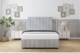 image 2 of Sloomy Langston Silver Naples Divan Bed Base No Drawers With 54 Inch Floor Standing Headboard & 12 Inch Matching Footboard | Silver | Silver | King | 1