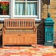 image 8 of COSTWAY Multifunctional Patio Storage Bench W/ Liner Brown