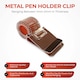 image 2 of Iridescent Metal Pen Holder Clip for Notebooks and Clipboards