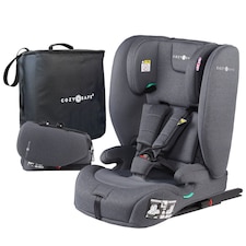 Cozy N Safe Cygnus i-Size Car Seat 76-150cm, ISOFix & Top Tether, Foldable Compact Design, Adjustable Headrest, Travel Bag Included, 15 Months to 12 Years (Graphite)