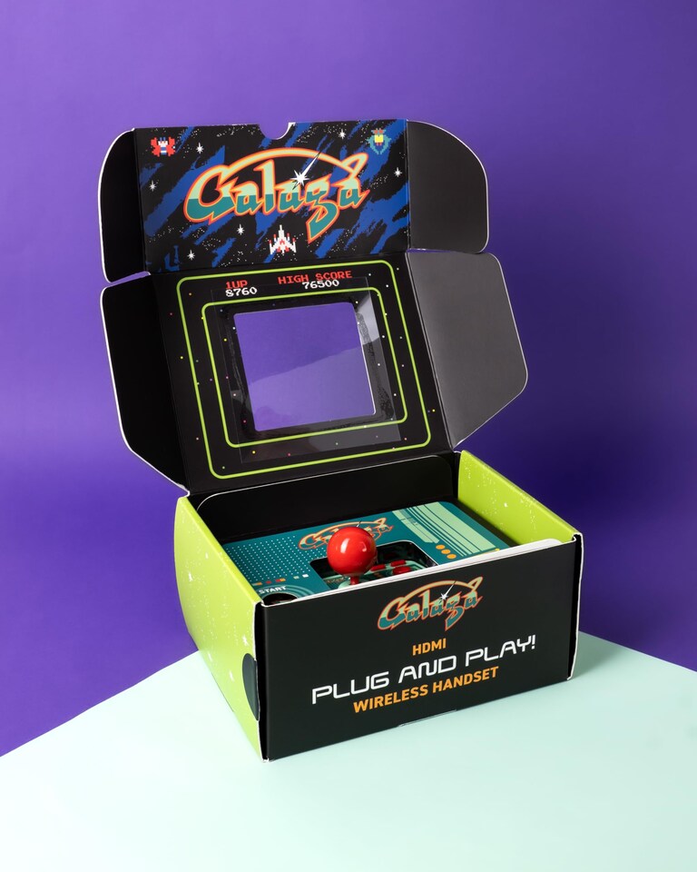 image 1 of Galaga Plug & Play HDMI Arcade Console with Wireless Controller