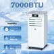 image 2 of HOMCOM 7000 BTU Mobile Air Conditioner Indoor Portable AC Unit, White