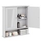 image 9 of Bath Vida Priano 2 Door Mirrored Wall Mounted Bathroom Cabinet With Shelf, White | White | 1