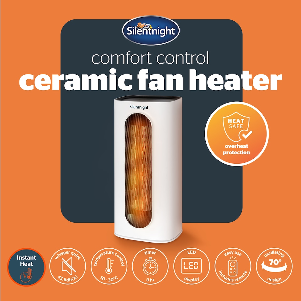 image 1 of Silentnight Comfort Control Ceramic Fan Heater