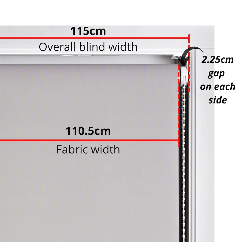 image 1 of FURNISHED Blackout Roller Blind with Black Glitter Trim and Red Bow Trimmable Window Shade | Red | Red | (W) 115cm x (L) 210cm