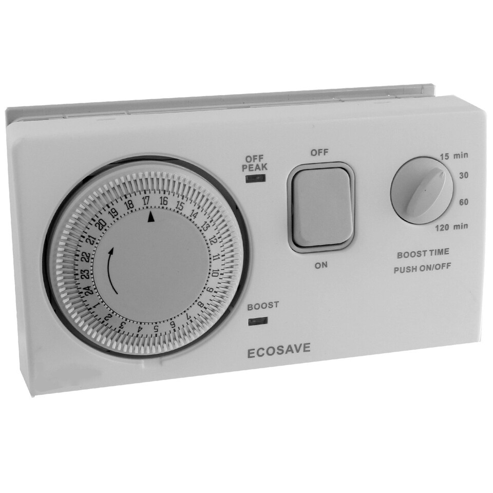 image 1 of SPARES2GO Universal Economy 7 Timer Water Immersion Storage Heater Time Switch Boost