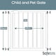 image 3 of Bettacare Child and Pet Gate Narrow, 68.5cm - 75cm, Matt Black, Extra Tall Gate 104cm in Height, Narrow Pressure Fit Stair Gate
