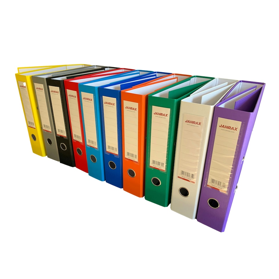 image 1 of A4 Lever arch file 10 Assorted Colours Pack
