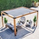 image 4 of Backyard Discovery Brendan Sail Shade Cedar Wood Outdoor Patio Pergola  - Brown