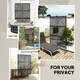 image 5 of Outsunny Decorative Outdoor Divider Privacy Panel with Stand, Rhombus Black 