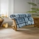 image 1 of Pheasant Check Throw – Navy Plush Blanket in 140 x 180cm Size | Blue | Navy | 1