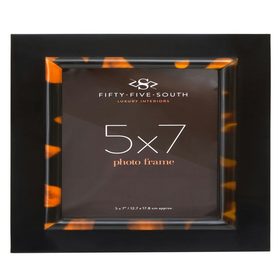 image 1 of Roma 5 x 7 Inch Tortoise Shell Photo Frame Black | One Size