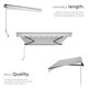 image 3 of Retractable Awning Ornella - wall bracket incl, easy adjustment, and UV blocking | Grey | light grey | 300 x 250 cm | 1