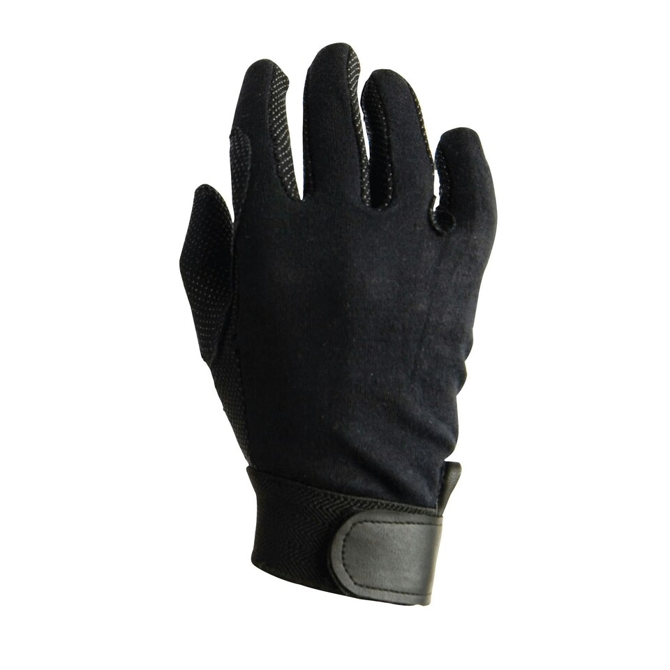 image 1 of Dublin Adults Track Riding Gloves - Black - Large Black | Large