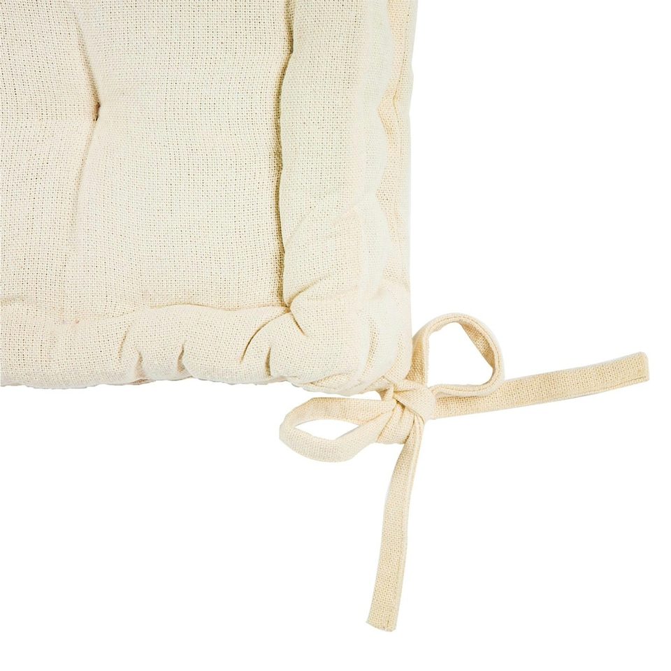 image 1 of Nicola Spring French Mattress Seat Cushions - 40cm - Cream - Pack of 4 Cream