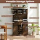 image 9 of COSTWAY 184cm Tall Kitchen Cupboard Buffet Storage Cabinet Brown