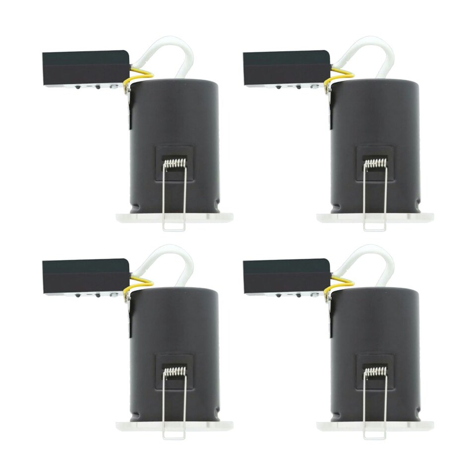 image 1 of Set of 4 Fire Bathroom Downlights - Chrome IP65 Recessed Downlights Chrome