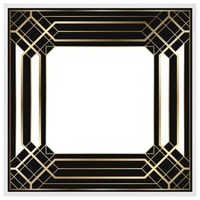 Art deco black frame (Picture Frame) White | XS