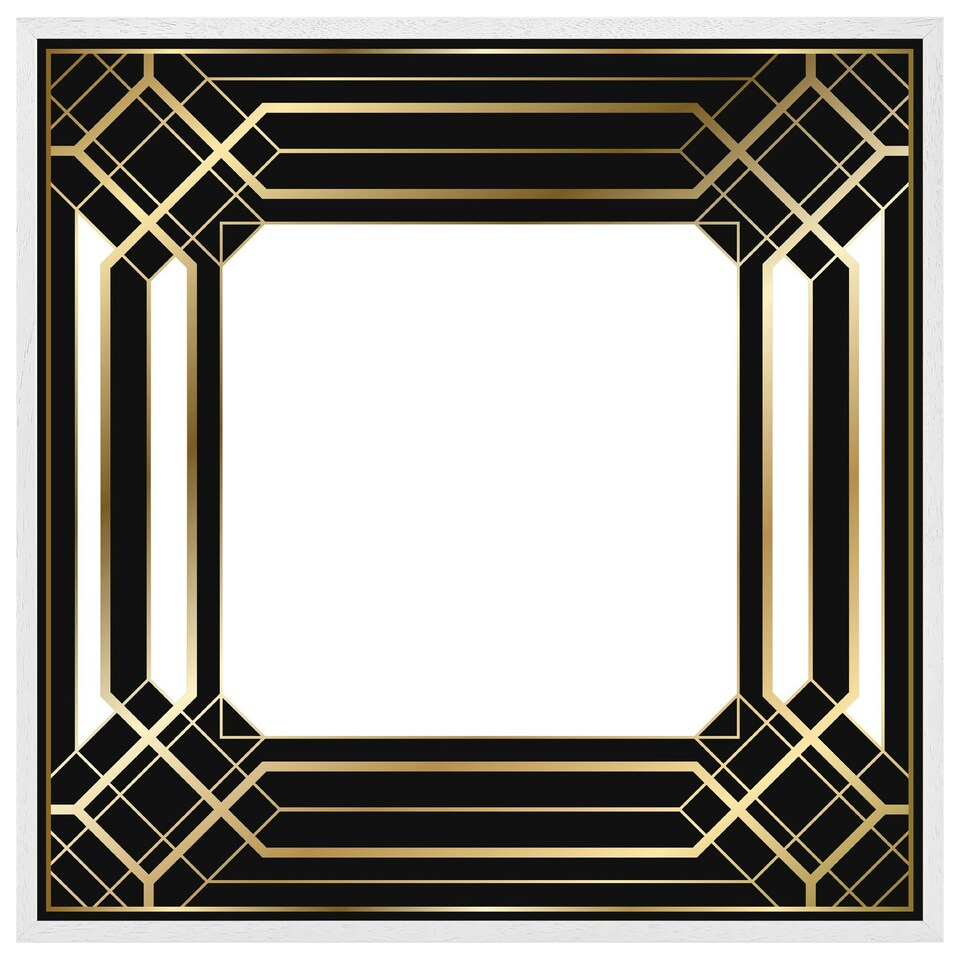 image 1 of Art deco black frame (Picture Frame) White | XS